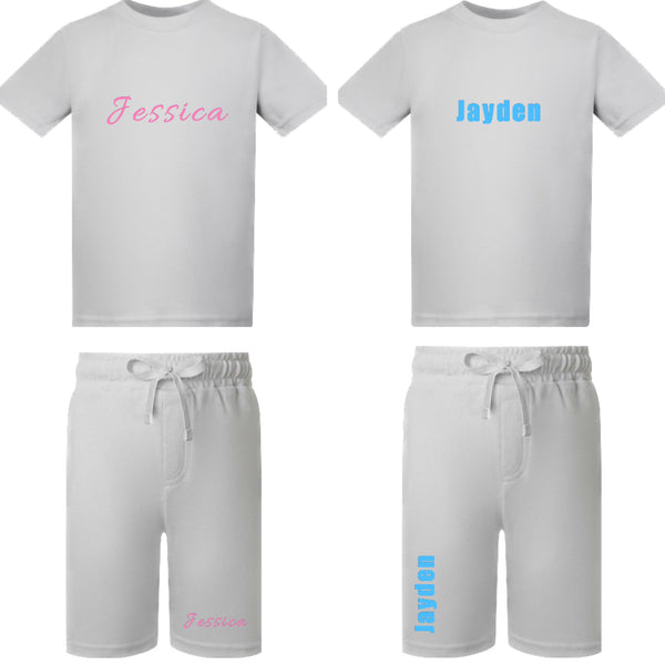 Frozen grey shorts and t-shirt set