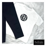 Belloulee logo leggings and t-shirt set