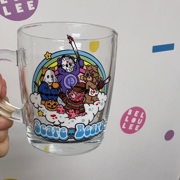 Scarebears glass mug