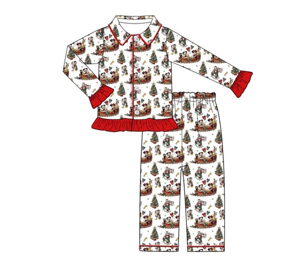Traditional Christmas Mouse Kids Pyjamas Set