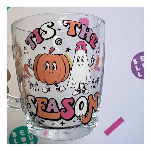 Tis the season glass mug