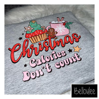 Adult christmas calories t-shirt