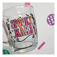 Spooky mama glass mug