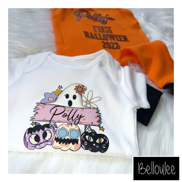 Halloween ghostie white vest