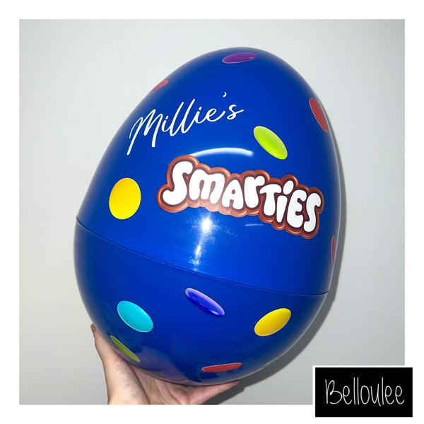 Smarties filled and wrapped egg