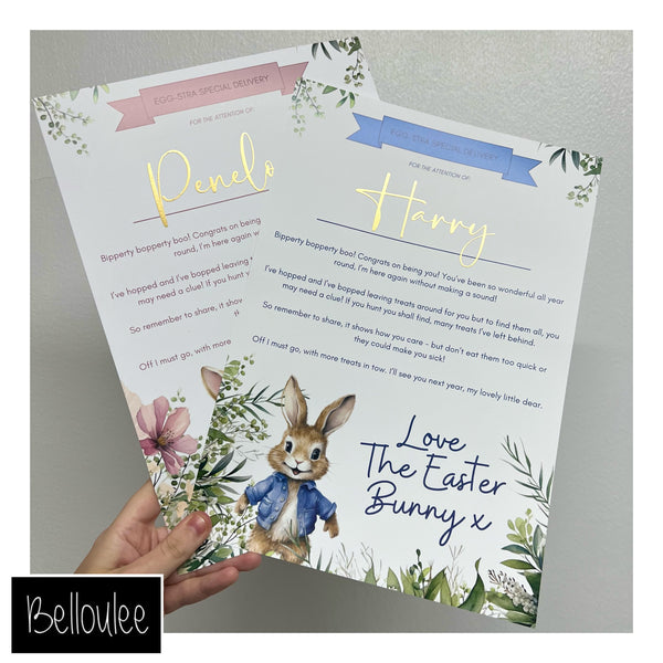 Easter bunny letter