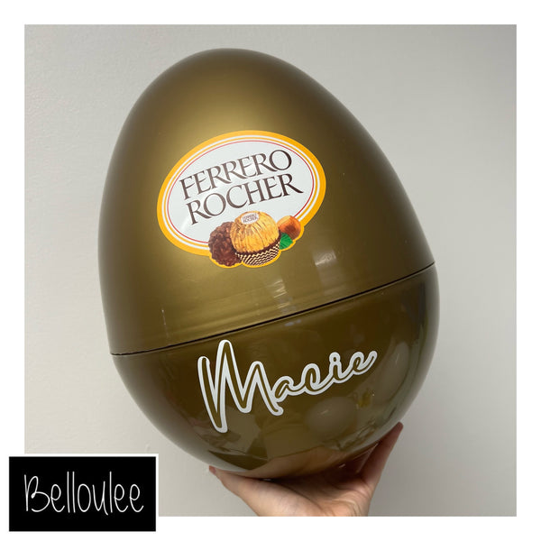 Giant personalised Ferrero egg