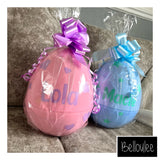 Cellophane bag and bow set for giant eggs