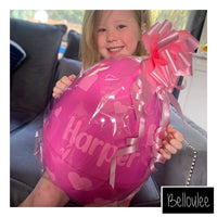 Cellophane bag and bow set for giant eggs