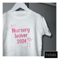 Pink personalised nursery T-shirt