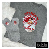 Christmas vibes T-shirt and socks set