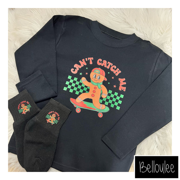 Cant catch me T-shirt and socks set