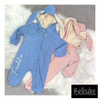 Blue bunny onesie