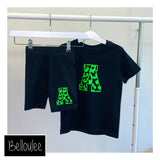 Neon green letter t-shirt