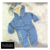 Blue bunny onesie