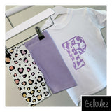 Lilac leopard tshirt and shorts set