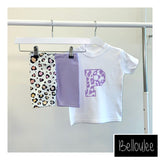 Lilac leopard tshirt and shorts set