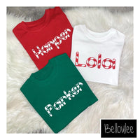 Candy cane name T-shirt