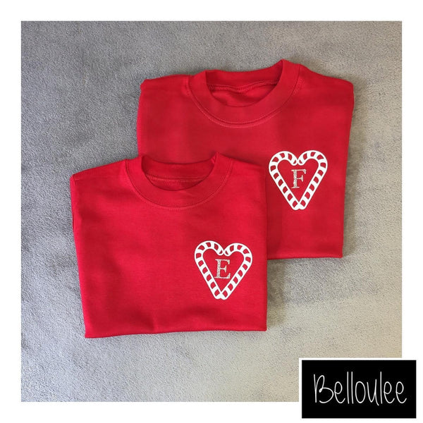 Red Candy cane heart T-shirt