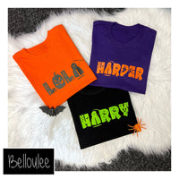 Halloween name T-shirt