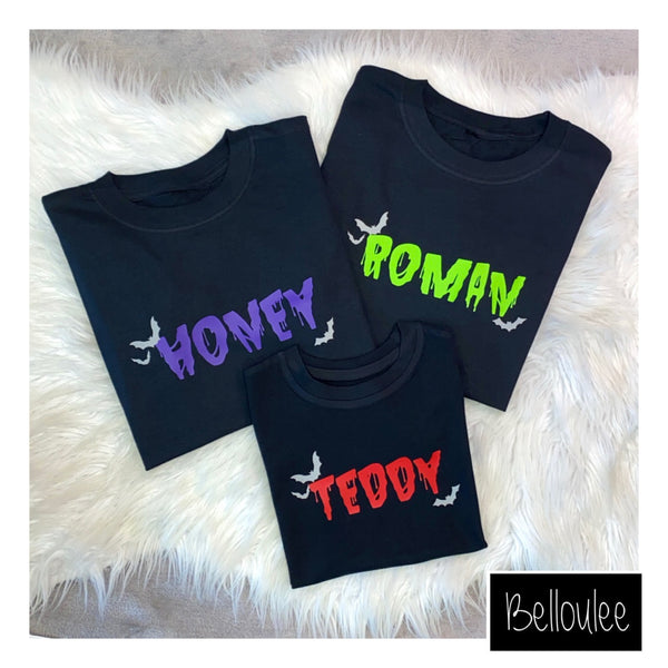 Halloween name T-shirt