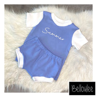 Cornflower blue bummie set