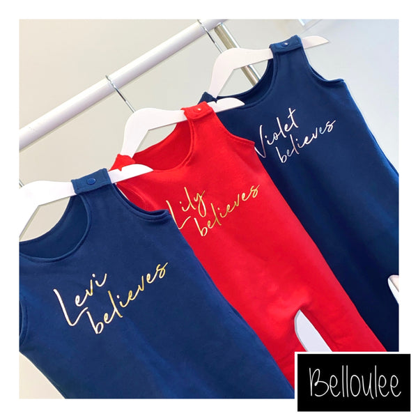 'believes' Christmas romper