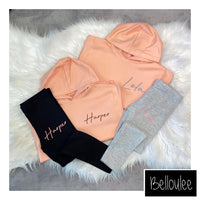 Peach lightweight hoodie and legging set